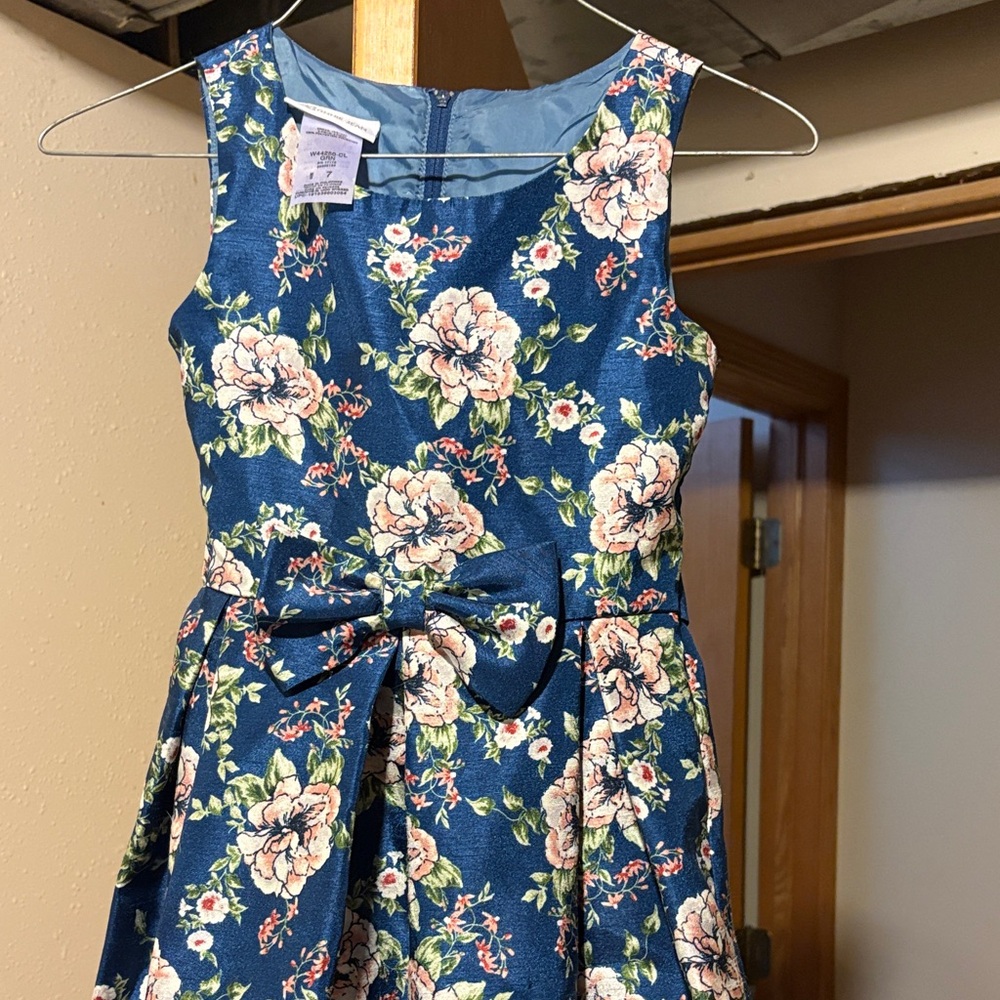 Bonnie Jean Navy Floral Kids Dress
